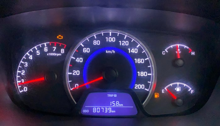 2017 Hyundai Grand i10 SPORTZ 1.2 KAPPA VTVT, CNG, Manual, 80,739 km, Odometer Image