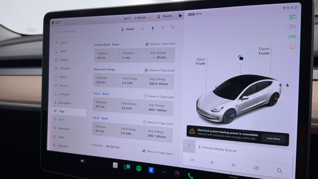 2019 Tesla Model 3 Long Range AWD, Automatic, 56203 km, Odometer View