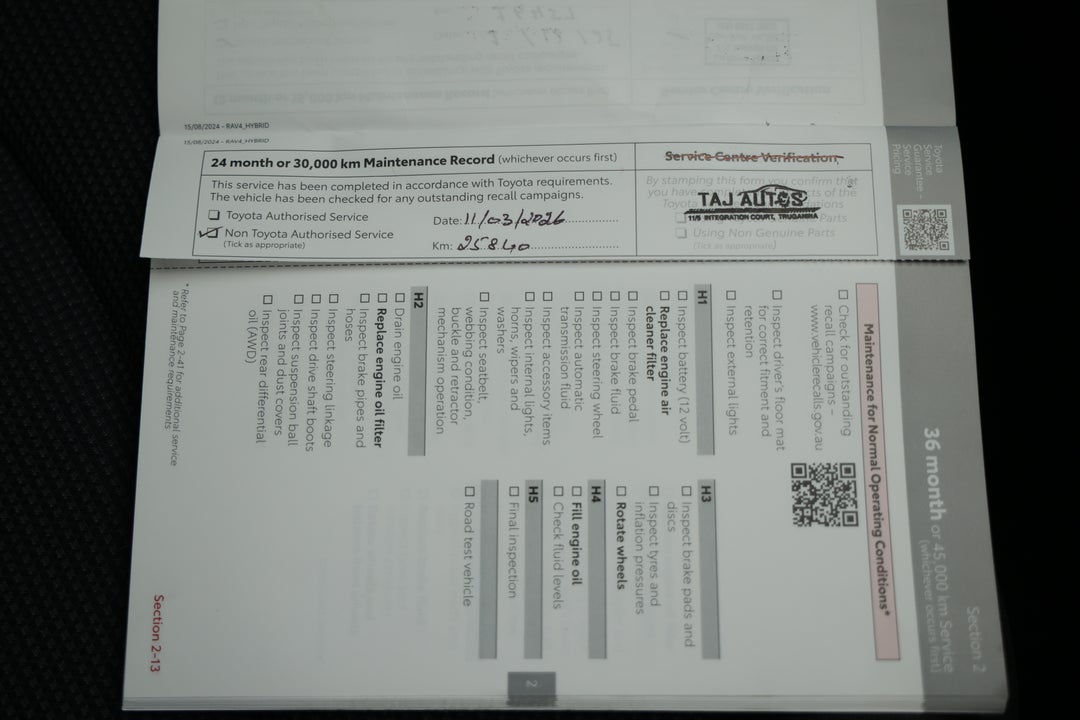 2025 Toyota RAV4 Gx (2WD) Hybrid, Automatic, 27868 km, Service History