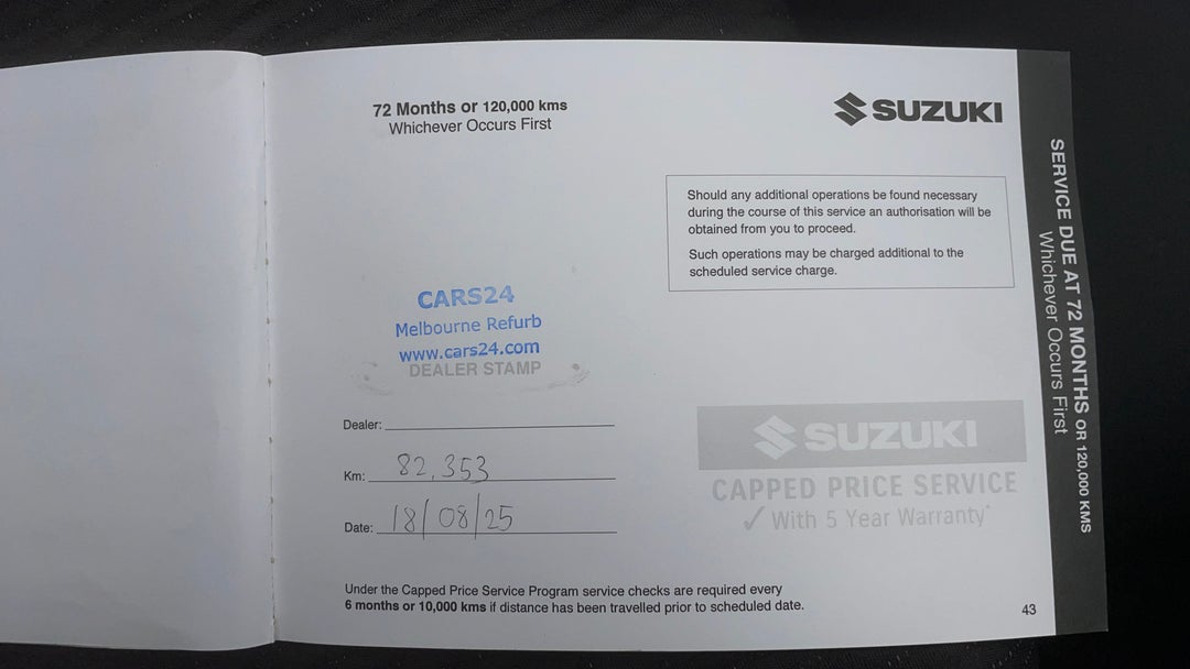 2018 Suzuki Baleno Gl, Automatic, 82354 km, Service History