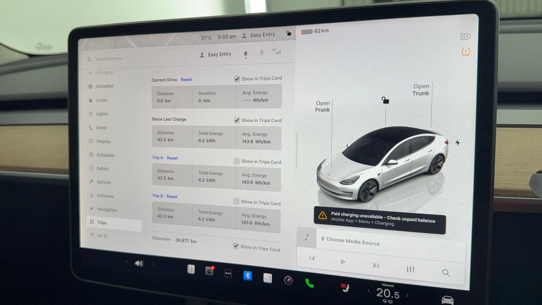2022 Tesla Model 3 Rear-wheel Drive, Automatic, 39977 km, Odometer View