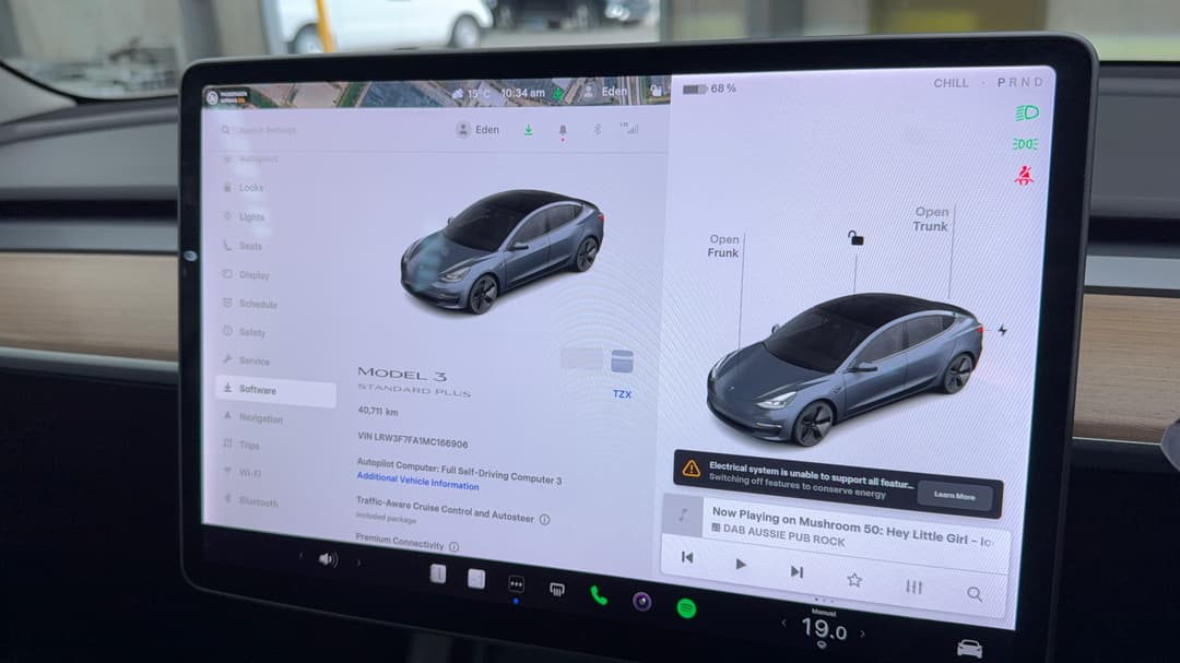 2021 Tesla Model 3 Standard Range Plus RWD, Automatic, 40711 km, Odometer View