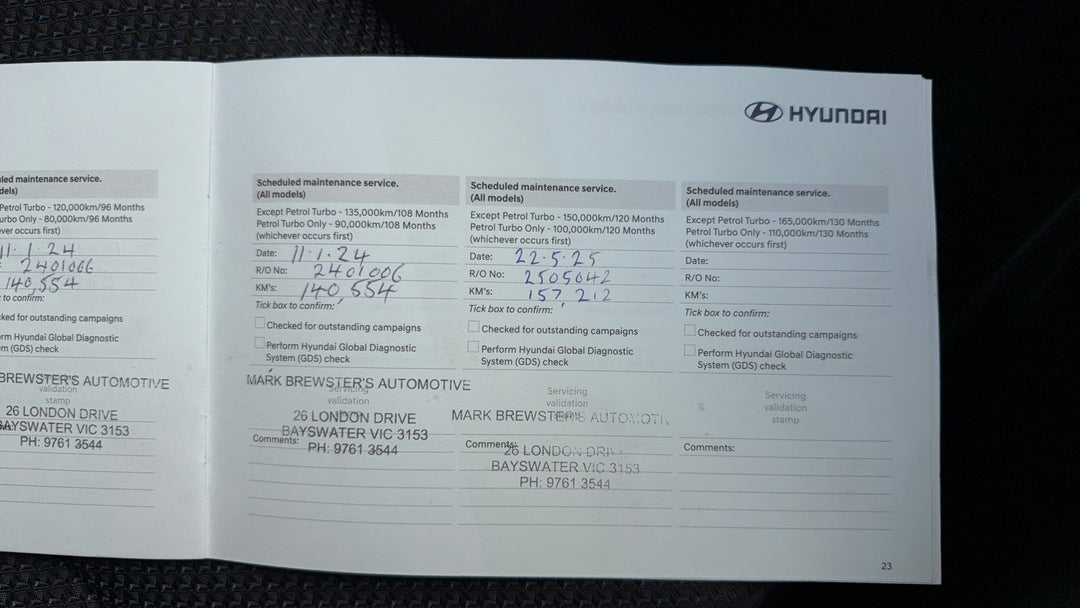 2017 Hyundai Tucson Active (fwd), Automatic, 165836 km, Service History
