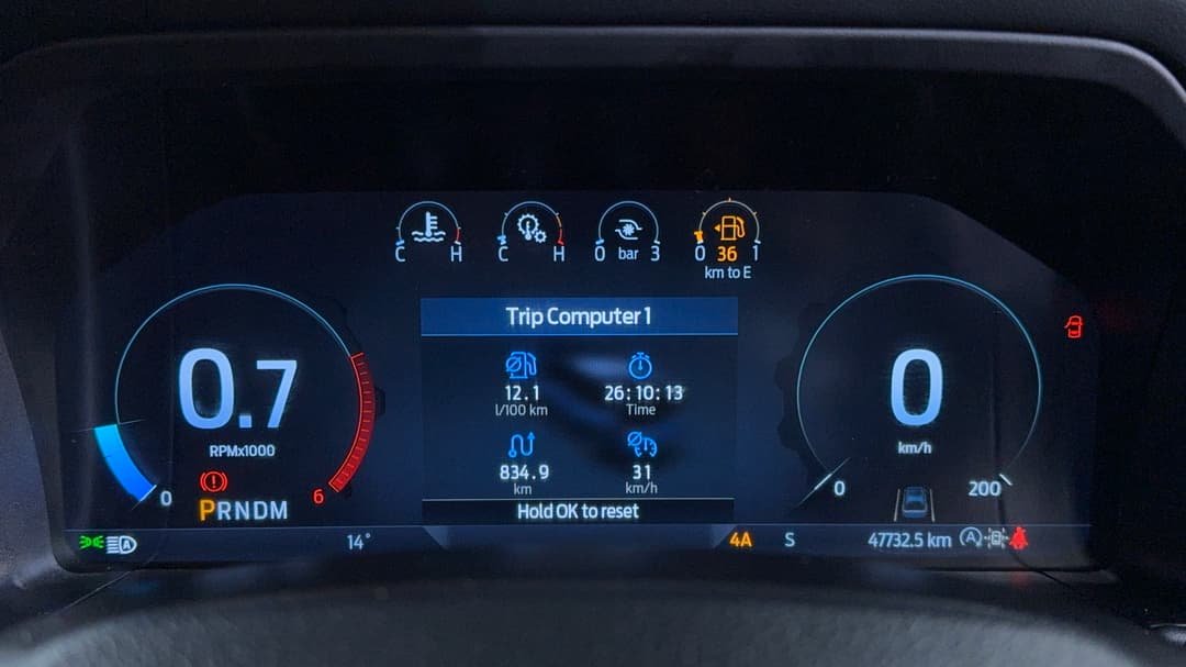 2024 Ford Everest Platinum (4WD), Automatic, 47732 km, Odometer View