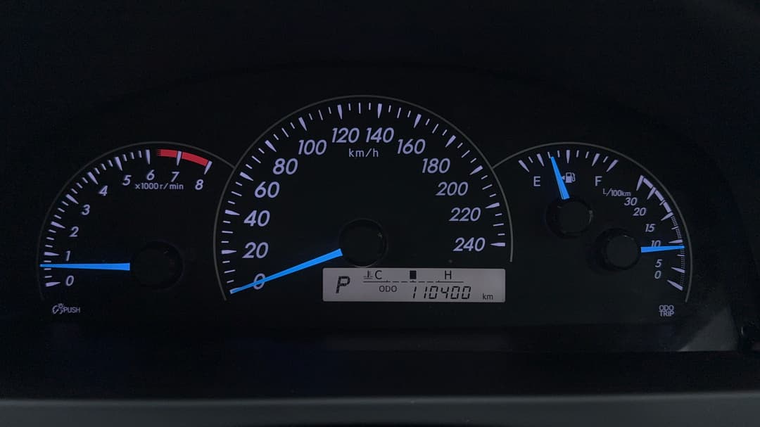 2016 Toyota Camry Altise, Automatic, 110400 km, Odometer View