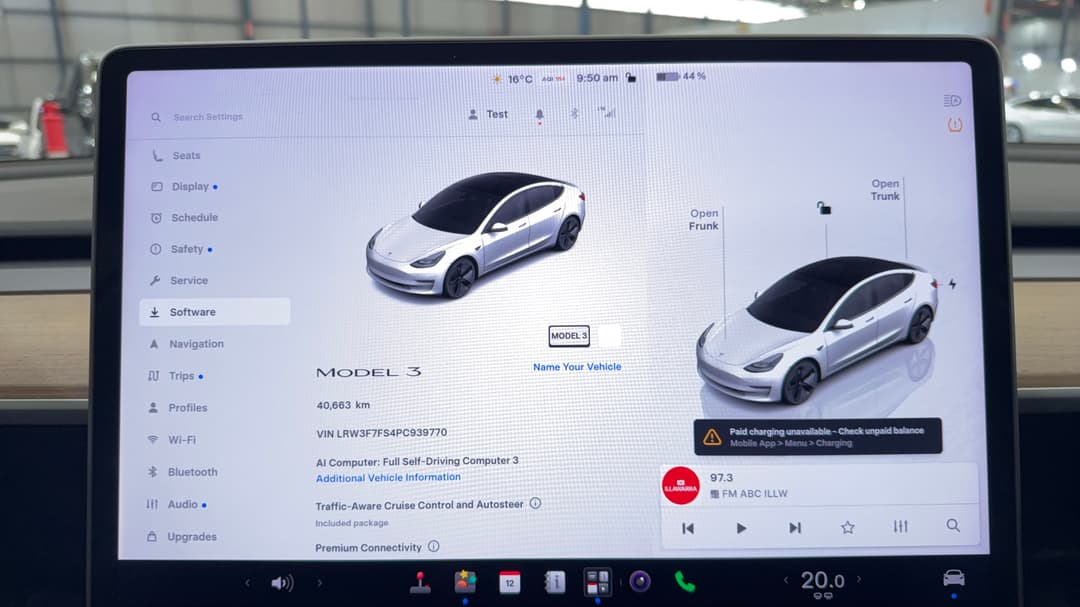 2023 Tesla Model 3 Rear-wheel Drive, Automatic, 40663 km, Odometer View