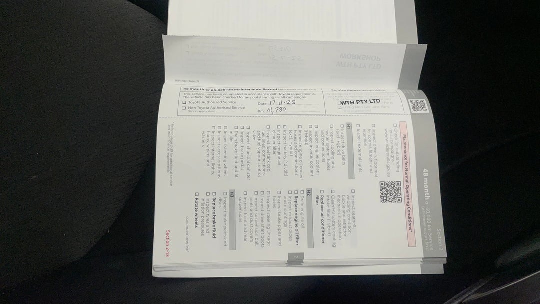 2023 Toyota Camry Ascent, Automatic, 64099 km, Service History