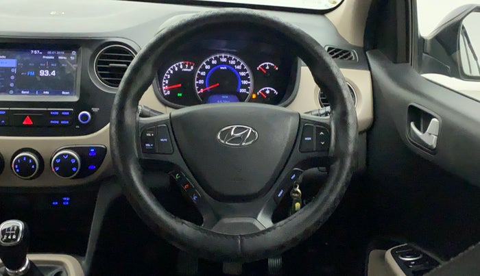 2017 Hyundai Grand i10 SPORTZ (O) 1.2 KAPPA VTVT, Petrol, Manual, 75,841 km, Steering Wheel Close Up