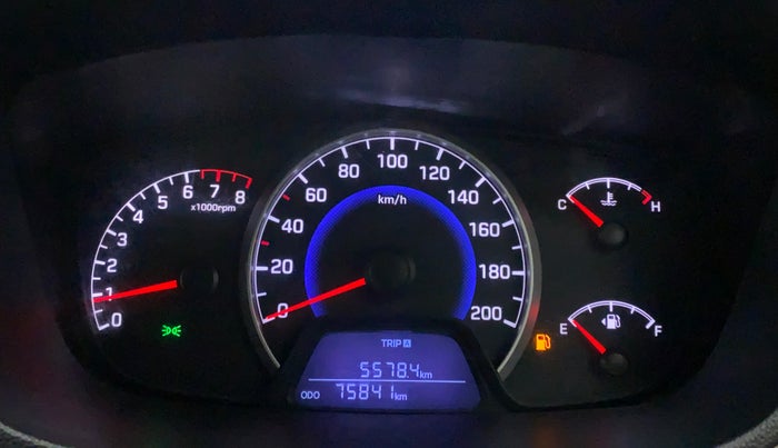 2017 Hyundai Grand i10 SPORTZ (O) 1.2 KAPPA VTVT, Petrol, Manual, 75,841 km, Odometer Image