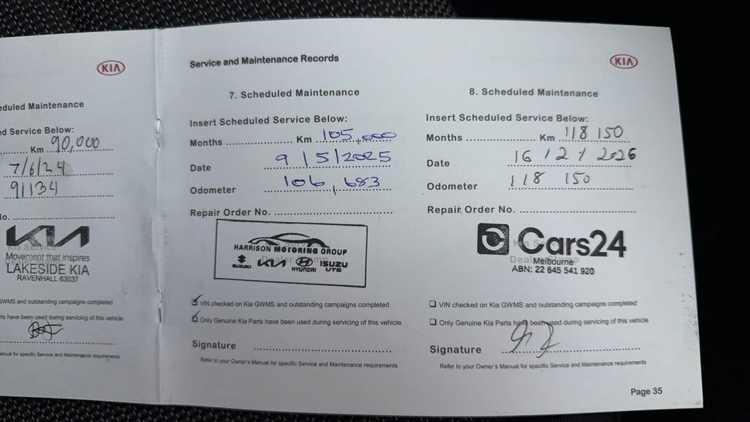 2018 Kia Cerato Sport, Automatic, 118157 km, Service History