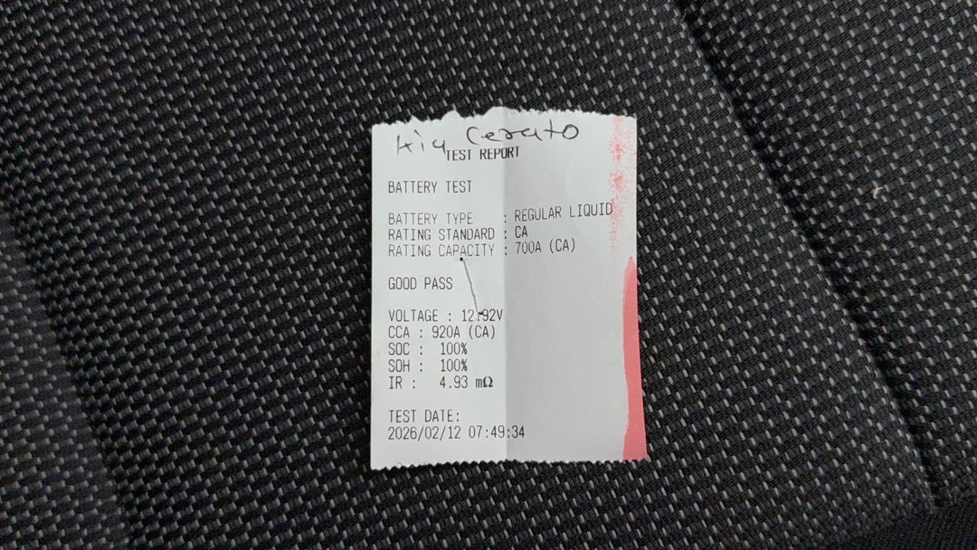 2018 Kia Cerato Sport, Automatic, 118157 km, Car Battery Health