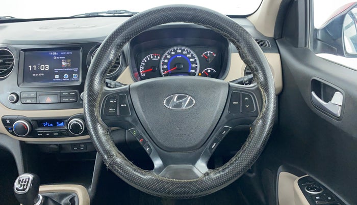 2017 Hyundai Grand i10 ASTA 1.2 (O) VTVT, Petrol, Manual, 49,649 km, Steering Wheel Close Up