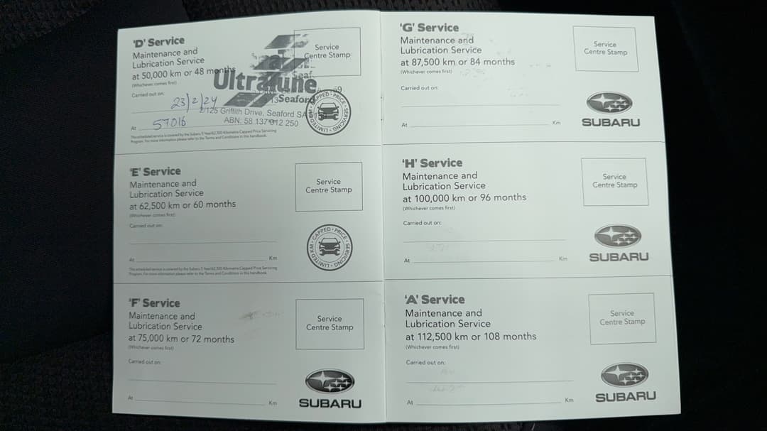 2021 Subaru Outback AWD, Automatic, 78254 km, Service History
